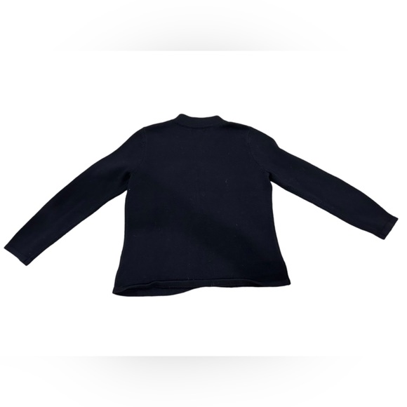 Vintage 90s Poinsettia Holiday Christmas Sweater Cardigan Beaded - Picture 3 of 5